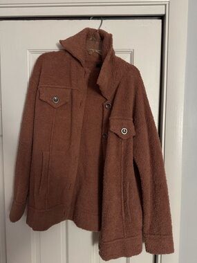 Tahari Brown Teddy Jacket